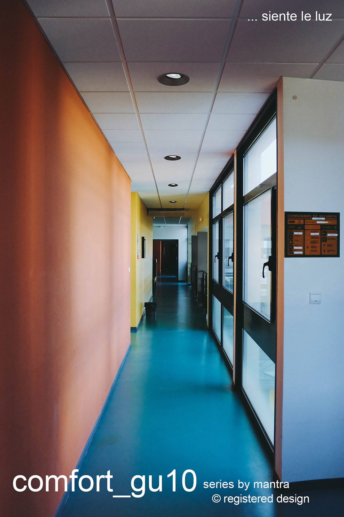 Comfort GU10 Recessed Ceiling Luminaires Mantra Fusion Round Recess Ceiling